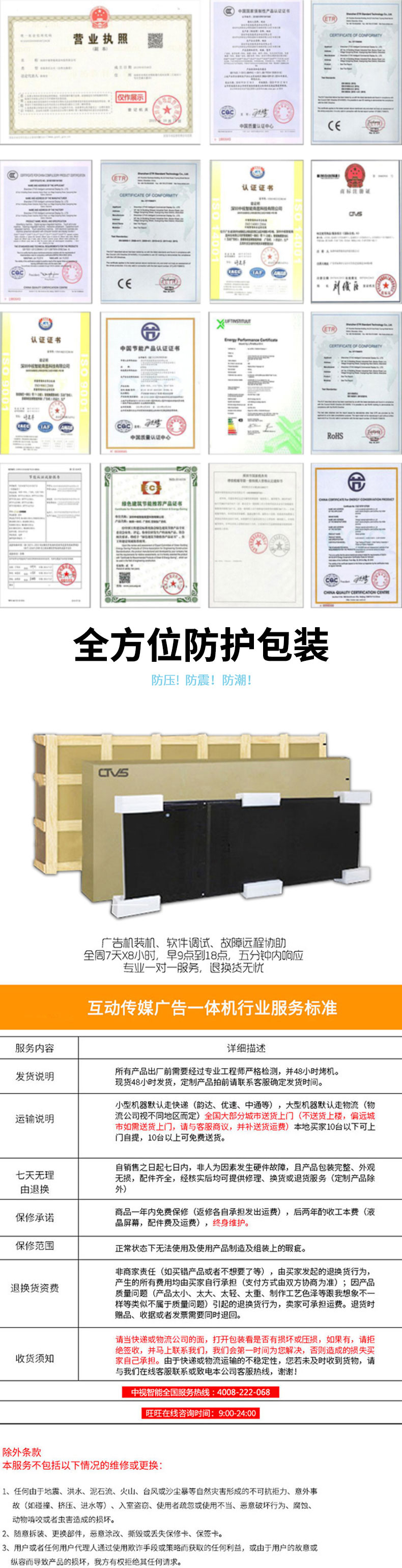 相關售后服務及質保說明 相關售后服務及質保說明