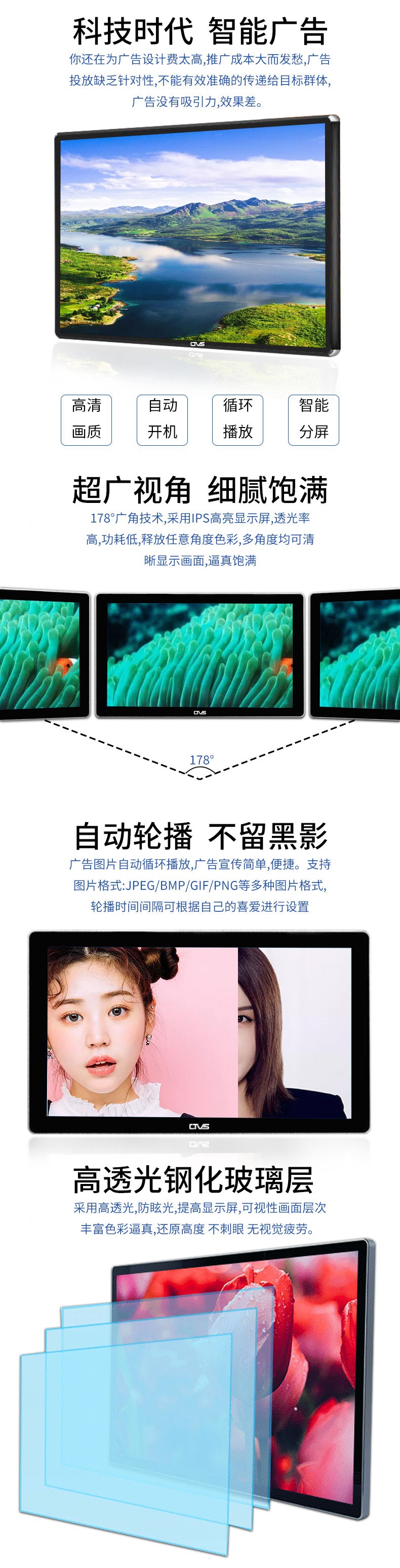 21.5寸壁掛廣告機單機版功能圖解 21.5寸壁掛廣告機單機版功能圖解