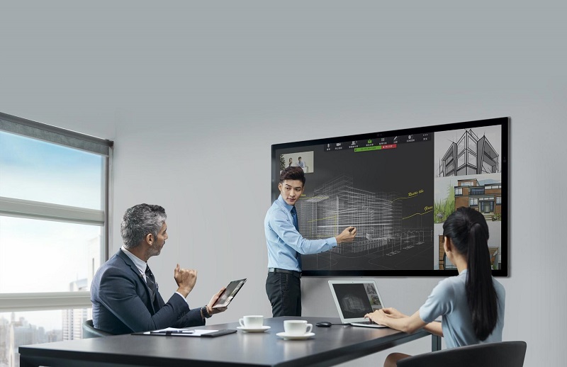 支持投屏顯示，支持pc、移動(dòng)設(shè)備連接，支持遠(yuǎn)程會(huì)議