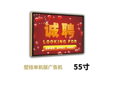 55寸壁掛廣告機單機版